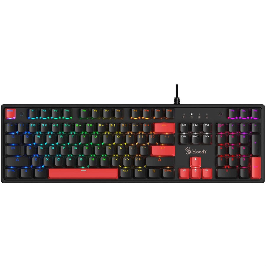 A4Tech bloody S510N Mechanical RGB Gaming Keyboard Red Linear Switch available in Pakistan.