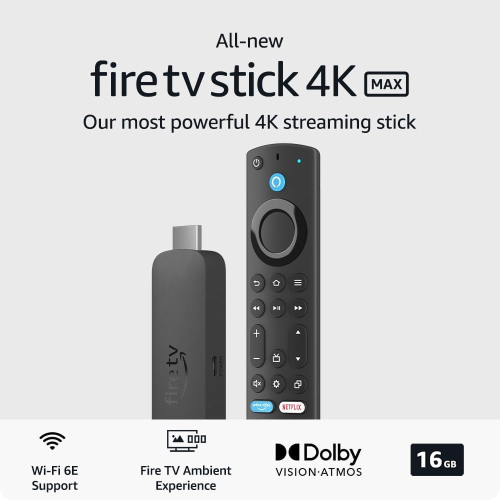 Amazon Fire TV Stick 4K Max 2nd Gen. 16GB - Wi-Fi 6E available in Pakistan.