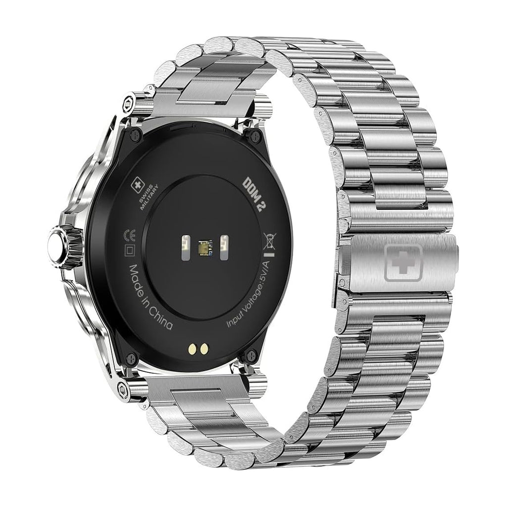 Swiss Military Dom 2 Smart Watch Sliver Frame & Silver Metal Strap available at good Price in Pakistan.
