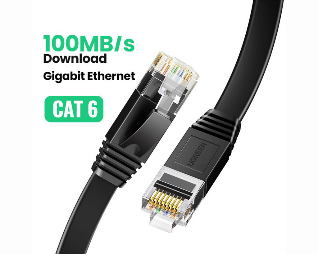 UGREEN Cat6 UTP Flat Lan Cable 3M Black 50186 buy at a reasonable Price in Pakistan