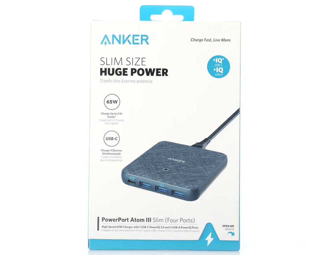 Anker Slim Size Huge PowerPort Atom III (Four Ports) 65W - Al Hamd Tech