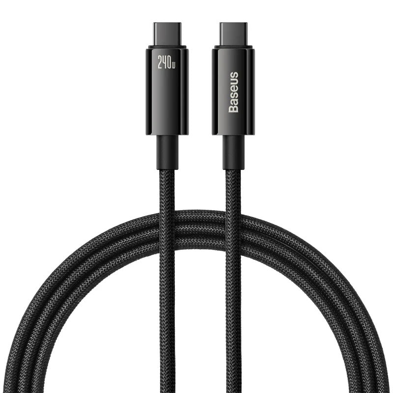 Baseus Tungsten Gold Type C to C Braided Cable 240W buy at a reasonable Price in Pakistan