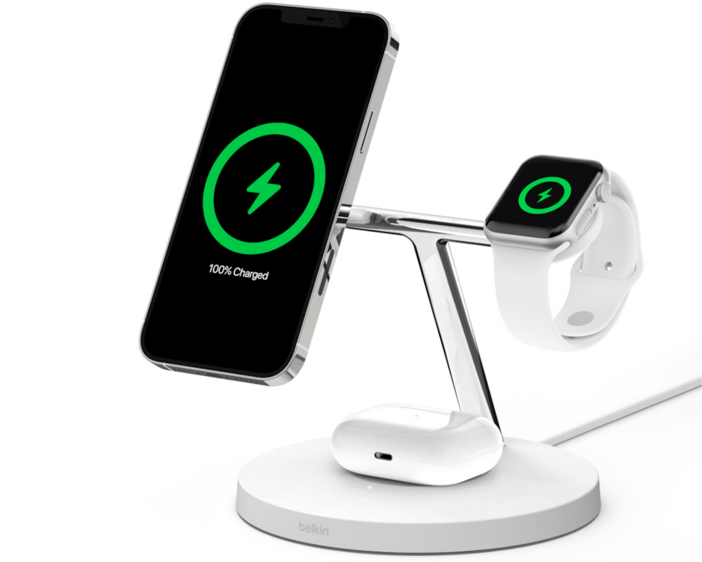 Belkin 3 in 1 Wireless Charger with MagSafe 15W BOOST↑CHARGE™ PRO - Al Hamd Tech