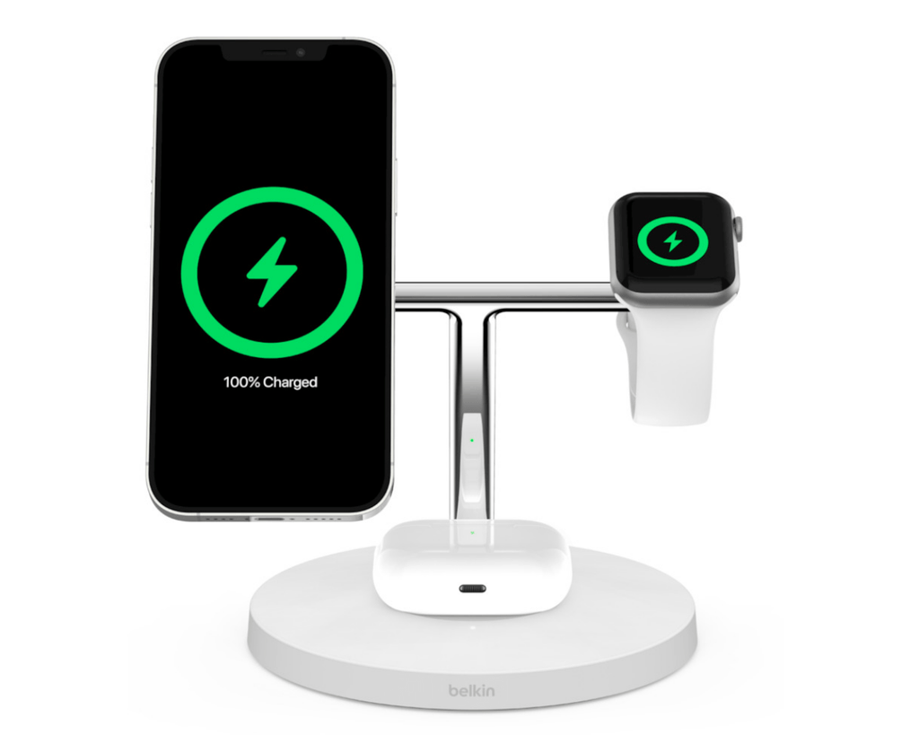 Belkin 3 in 1 Wireless Charger with MagSafe 15W BOOST↑CHARGE™ PRO - Al Hamd Tech