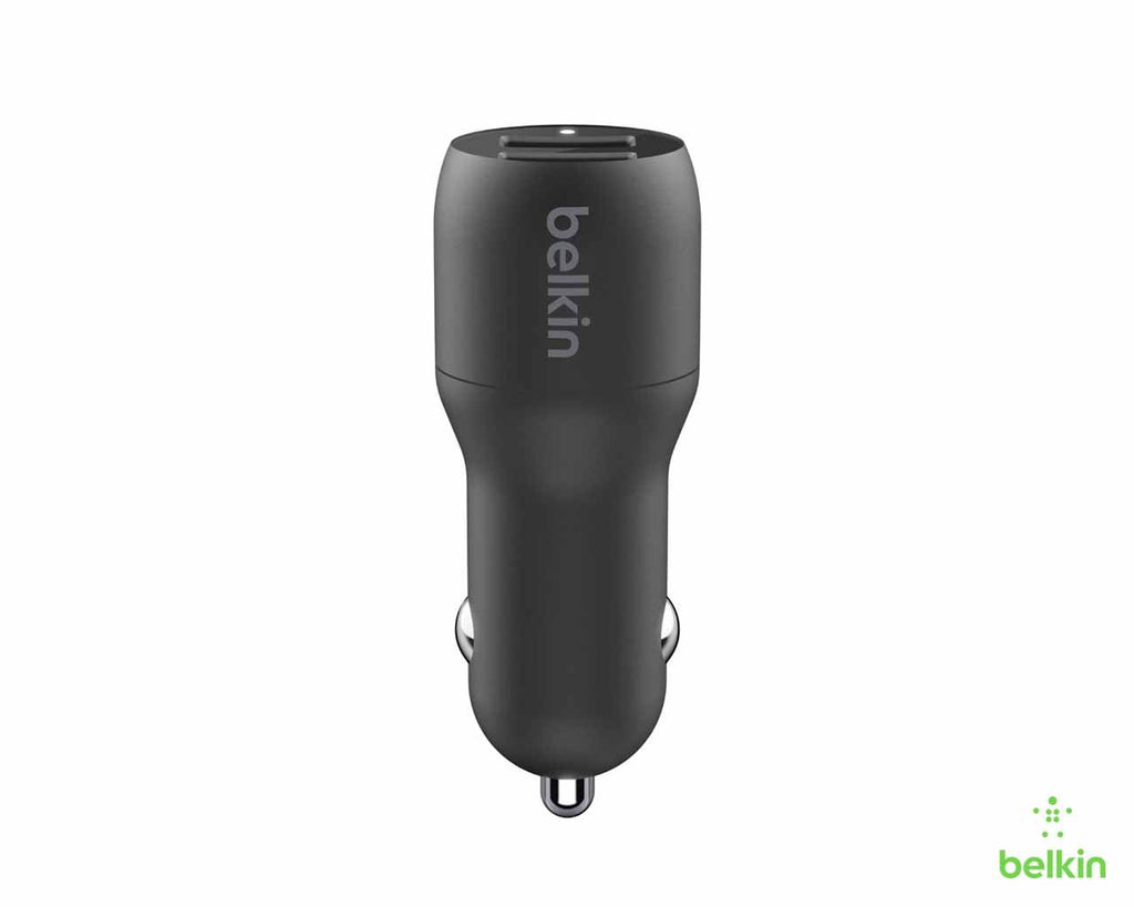 Belkin Dual USB Car Charger 24W + USB - C Cable - Black - Al Hamd Tech