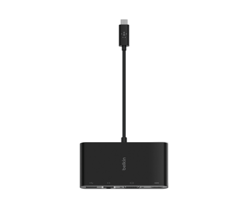 Belkin USB - C Multimedia Adapter (USB - C Hub w/VGA, 4K HDMI, USB 3.0, Ethernet Ports) - Al Hamd Tech