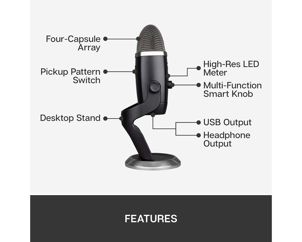 Blue Yeti X Professional USB THE ULTIMATE Mic Black in Pakistan