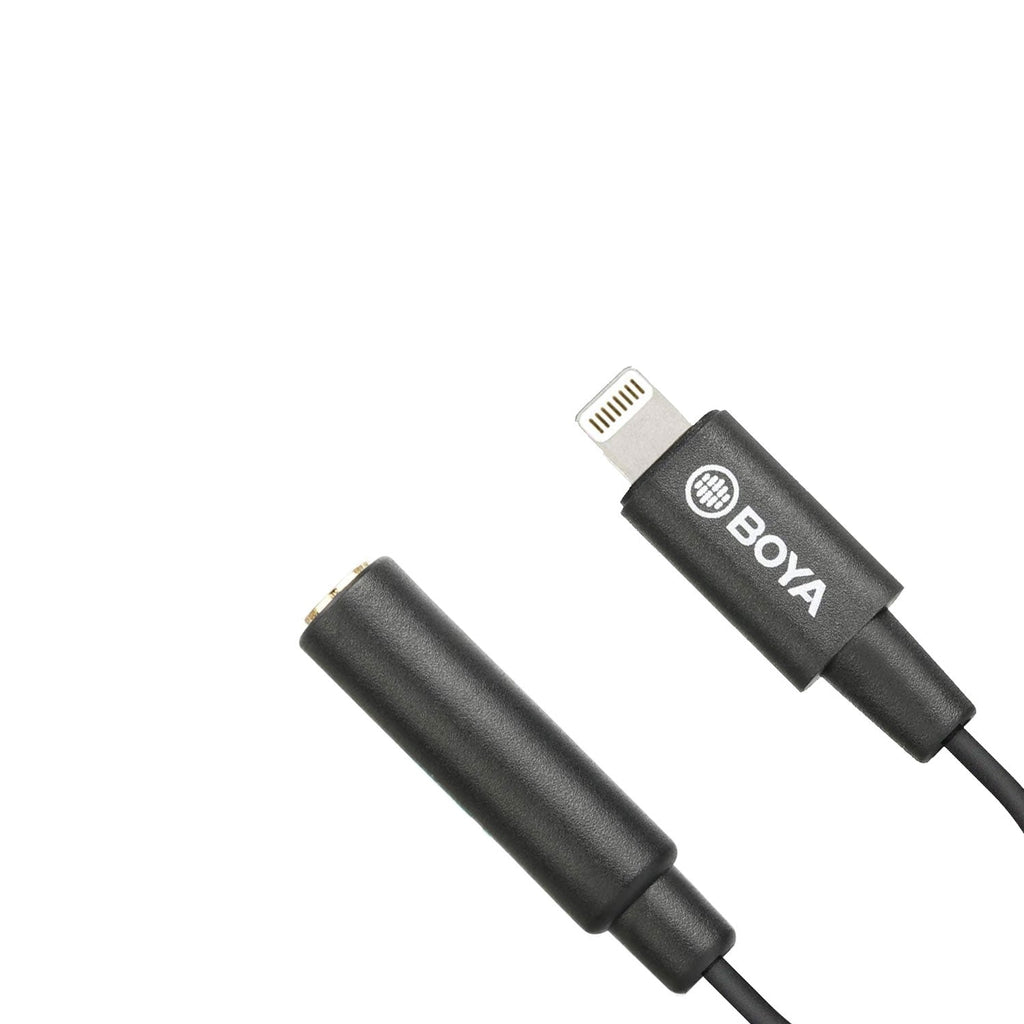 Boya BY-K3 3.5mm TRRS (Female) to Lightning (Male) Audio Adapter available in Pakistan