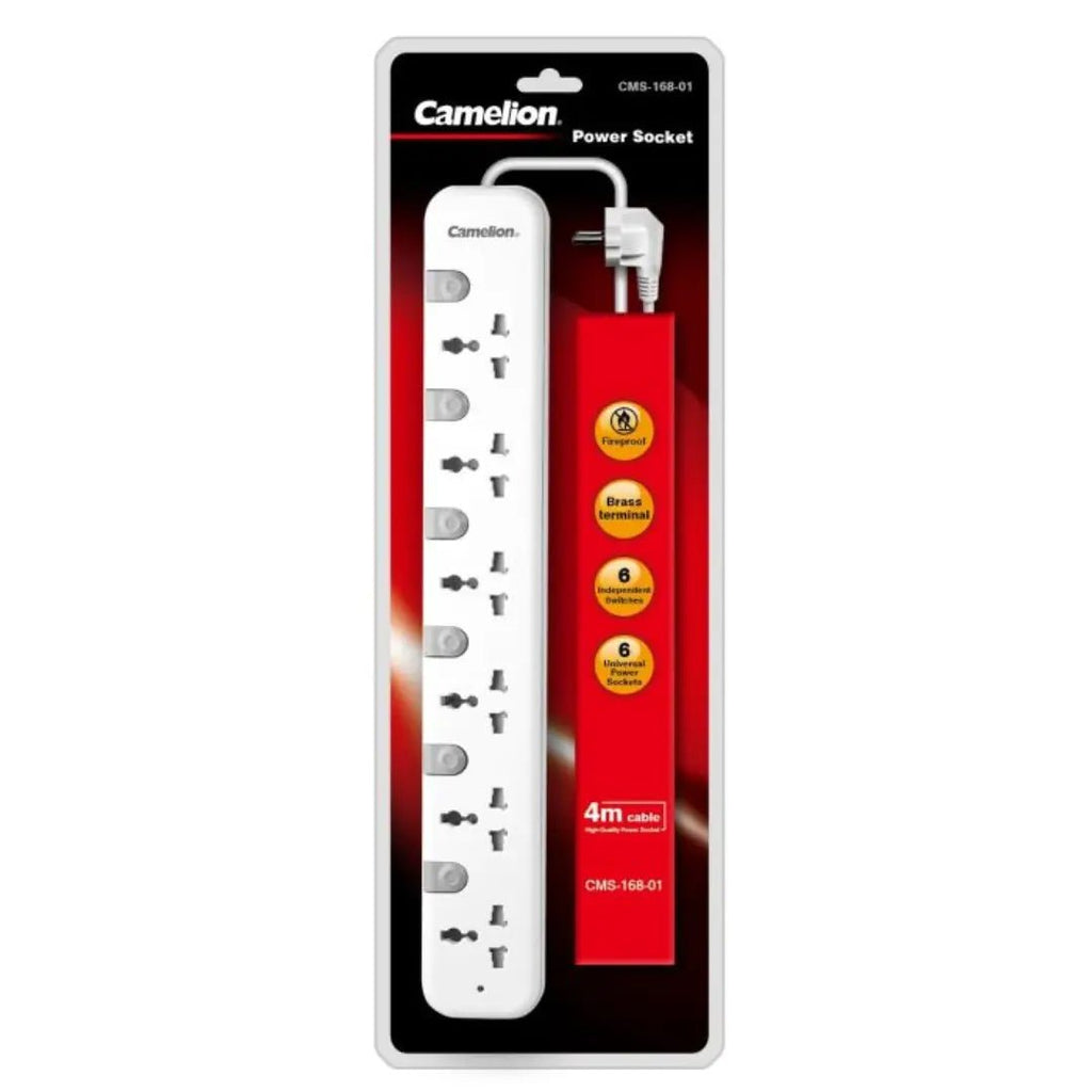 Camelion CMS 168 - 01 Power Extension 6 Port 4M available at best price in Pakistan