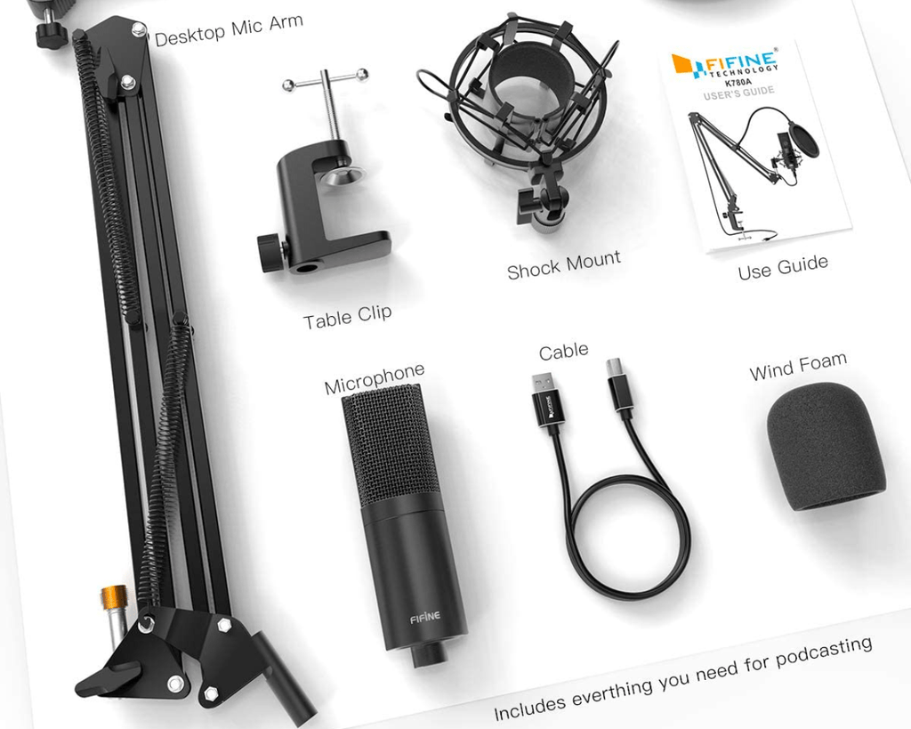 Fifine K780 USB Microphone Bundle - Al Hamd Tech