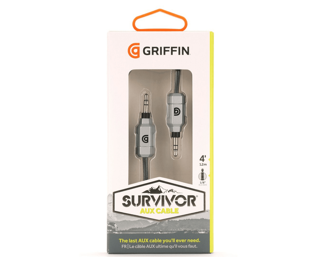 Griffin Technology Survivor Aux Cable 1.2M / 4Ft - Al Hamd Tech