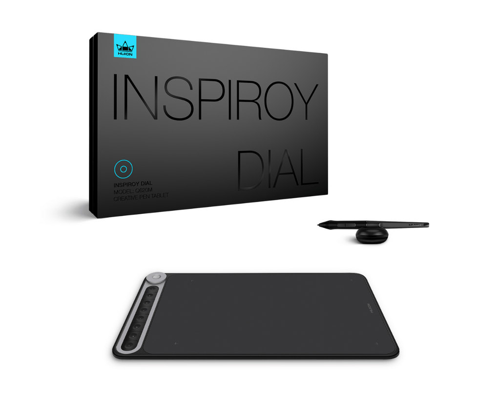 Huion Inspiroy Dial Q620M Wireless Graphics Tablet 10.5 X 6.5 inch - Al Hamd Tech