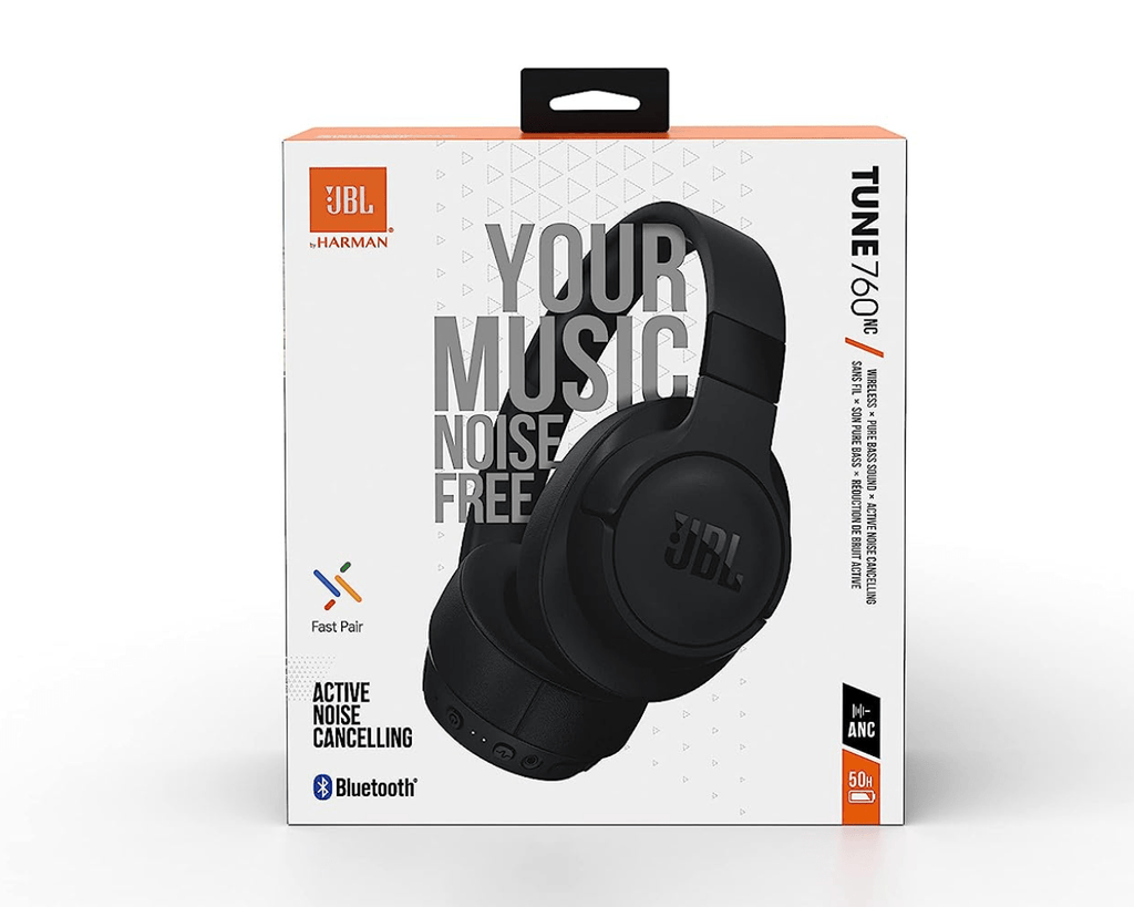 JBL Tune 760NC Bluetooth Over Ear Headphones Black - Al Hamd Tech