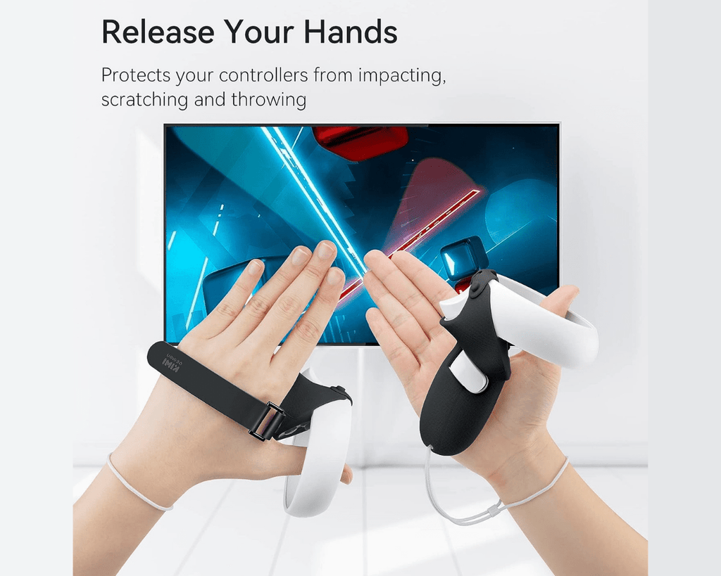 KIWI design Controller Grip Cover for Oculus Quest 2 Black - Al Hamd Tech