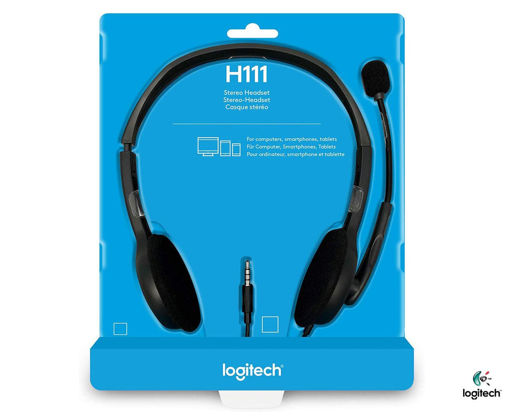 Logitech H111 Stereo Headset with Mic - Al Hamd Tech