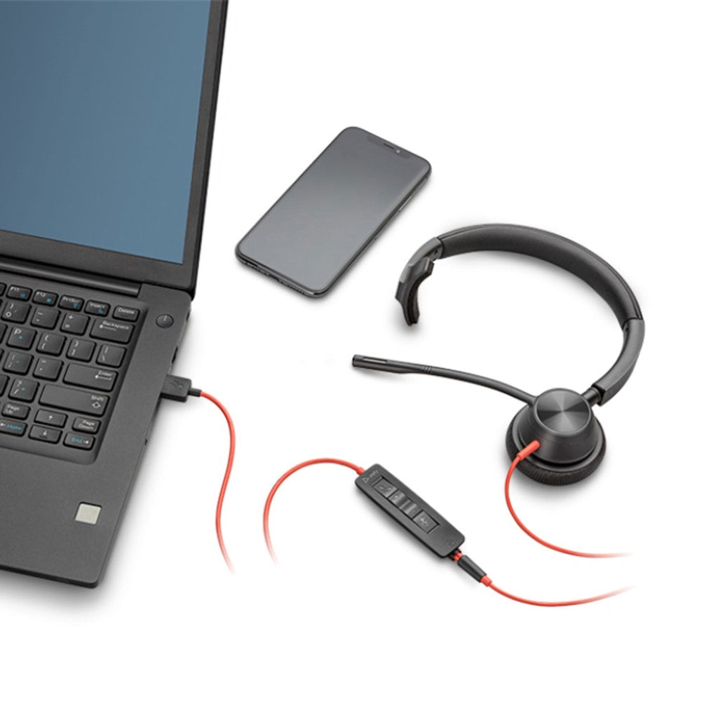 Poly Blackwire 3310 MS USB Single Side Headphones available in Pakistan