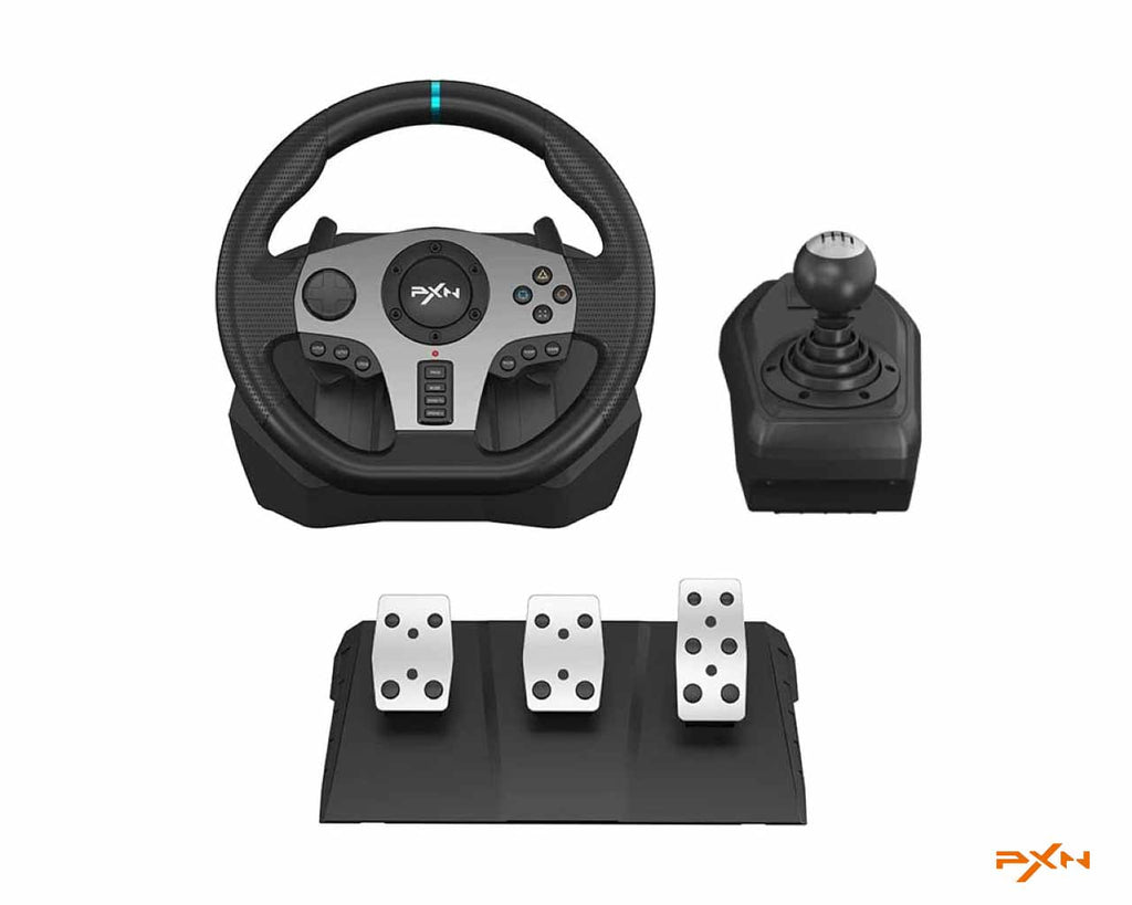 PXN - V9 Gaming Steering Racing Wheel + Pedal + Gear - Al Hamd Tech