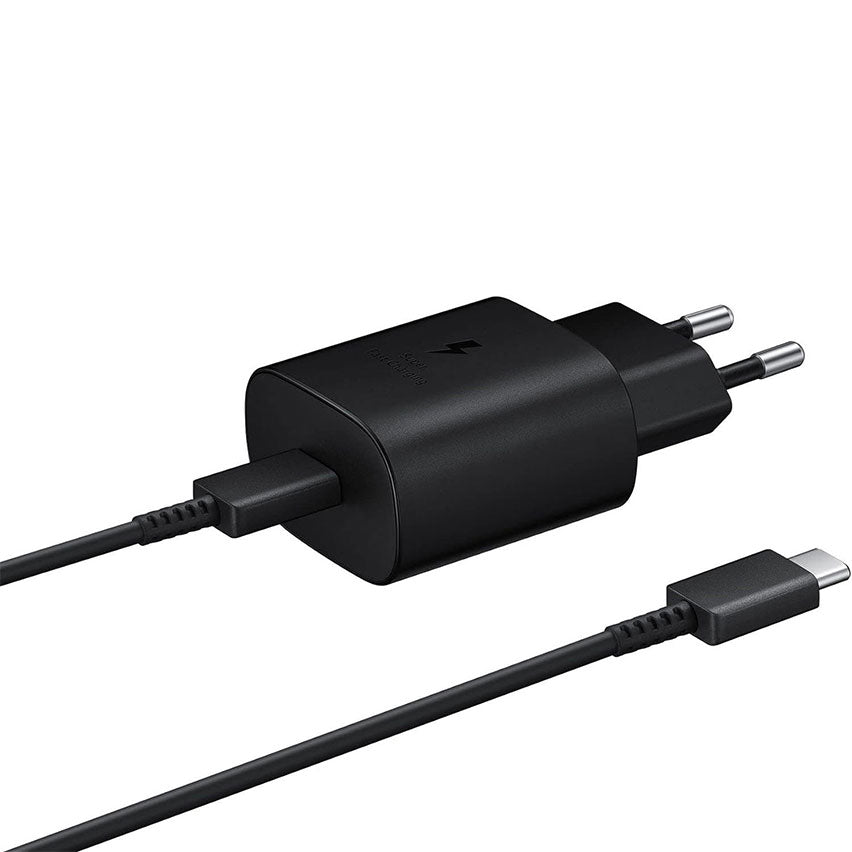 Samsung Type C Wall Charger 25W 2 Pin Black with cable buy at best price in pakistan