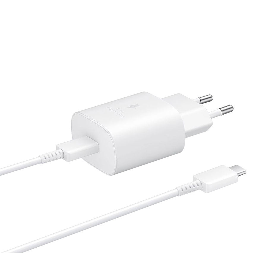 Samsung Type C Wall Charger 25W 2 Pin white with cable buy at best price in pakistan