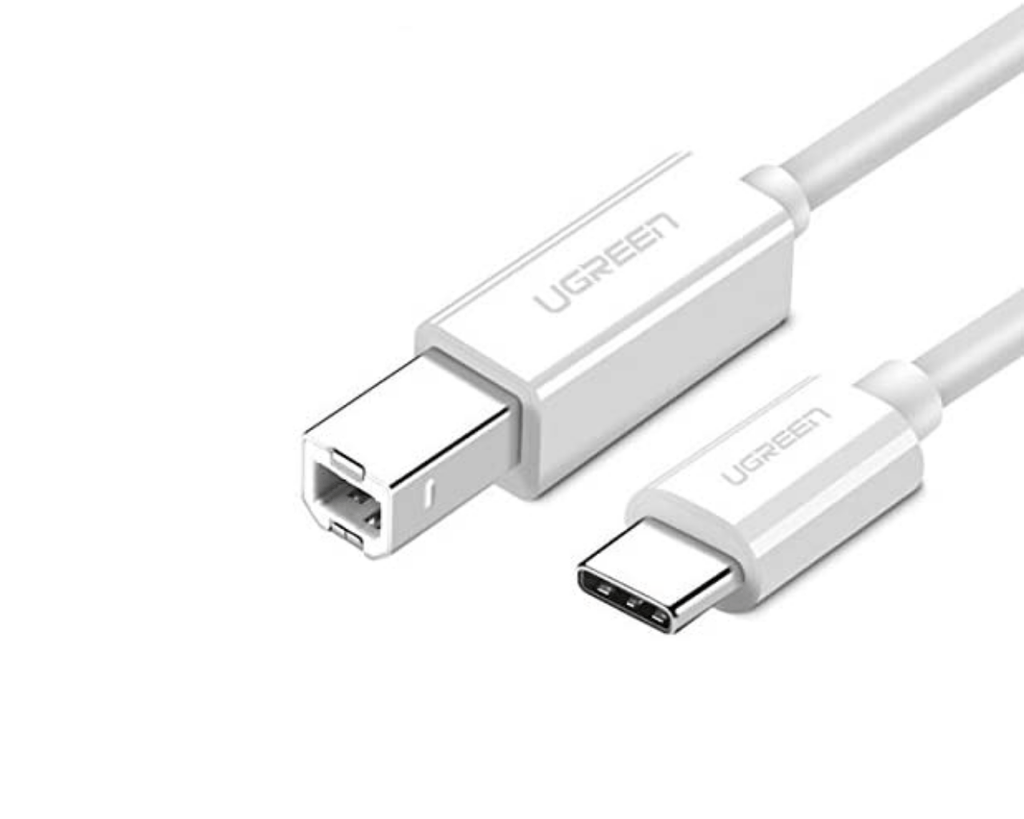 Ugreen 40417 Type C to USB - B Cable 1.5M White 40417 - Al Hamd Tech