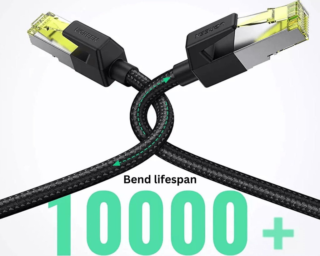 UGREEN Cat7 Ethernet Lan Cable Braided 10M Black 30791 - Al Hamd Tech