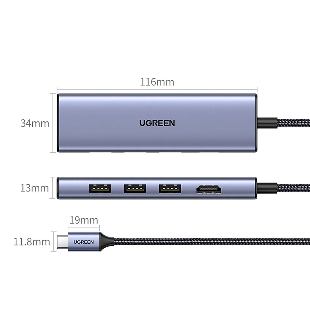 UGREEN CM511 6 in 1 Type C Multifunction Adapter available in Pakistan