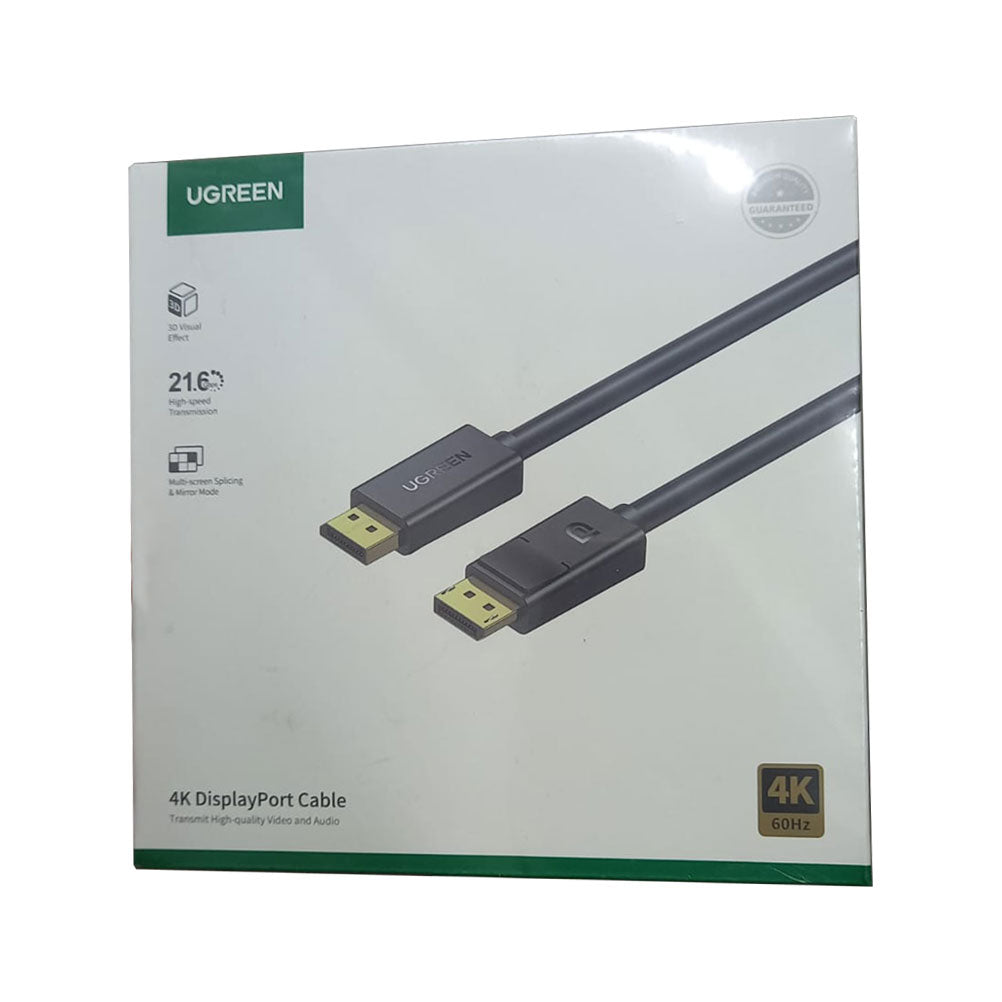 UGREEN DP Male to Male Cable 4K 1.5M Black 10245 available at a reasonable Price in Pakistan.