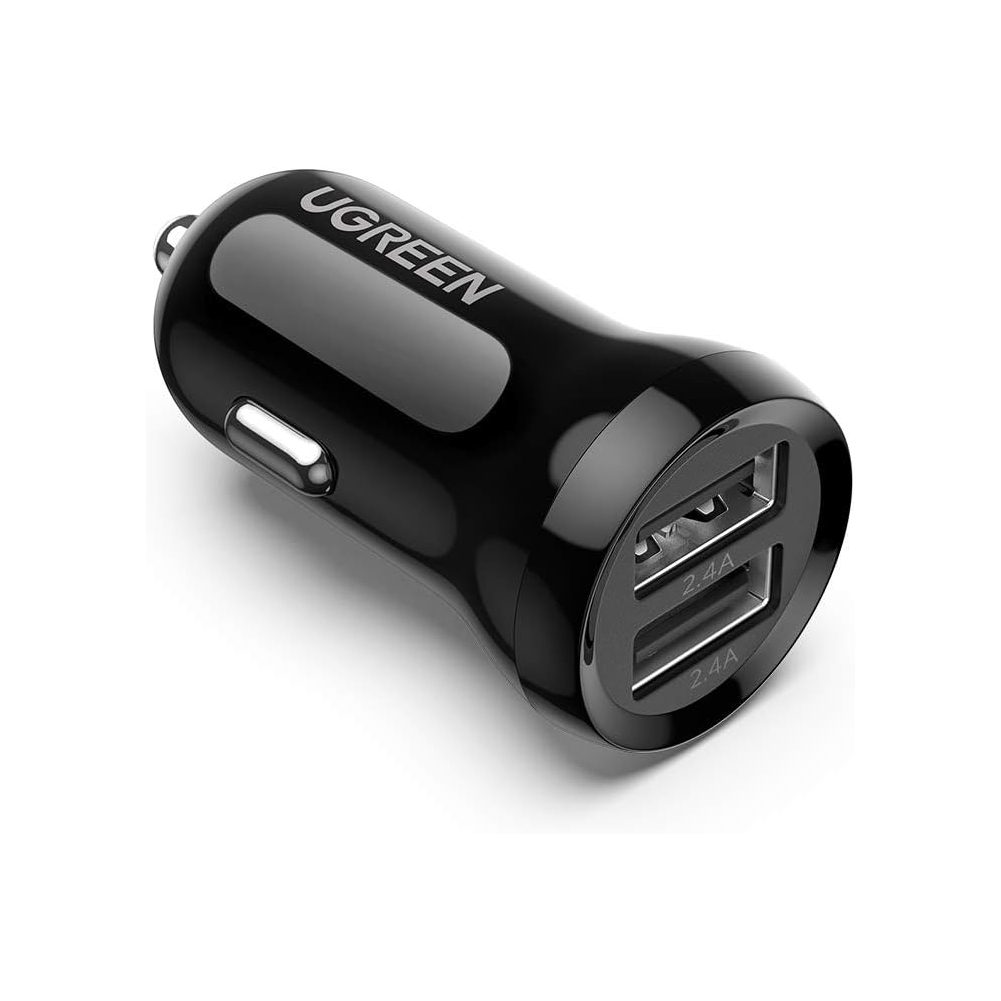 UGREEN Dual USB Car Charger 24W Black 50875 - Al Hamd Tech