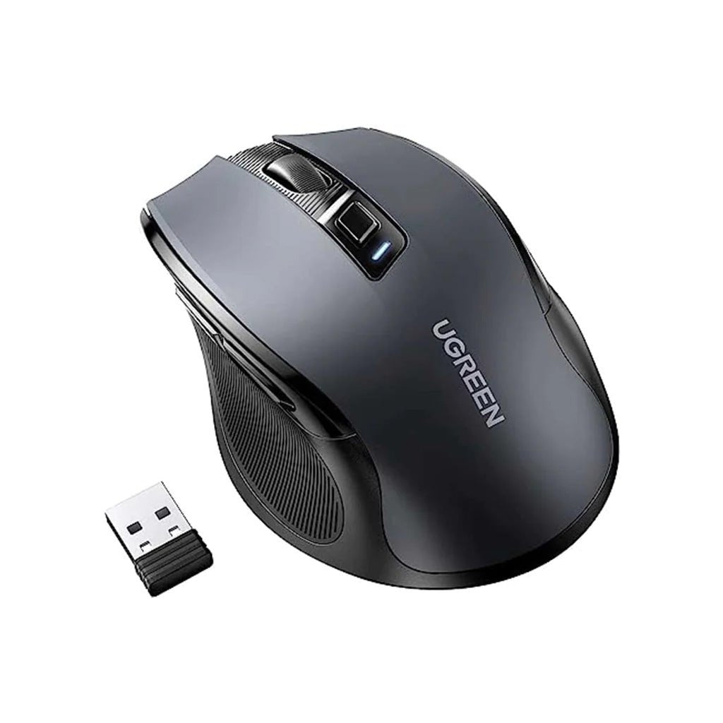 UGREEN MU006 Ergonomic Wireless Mouse Silent Black 15063 - Al Hamd Tech