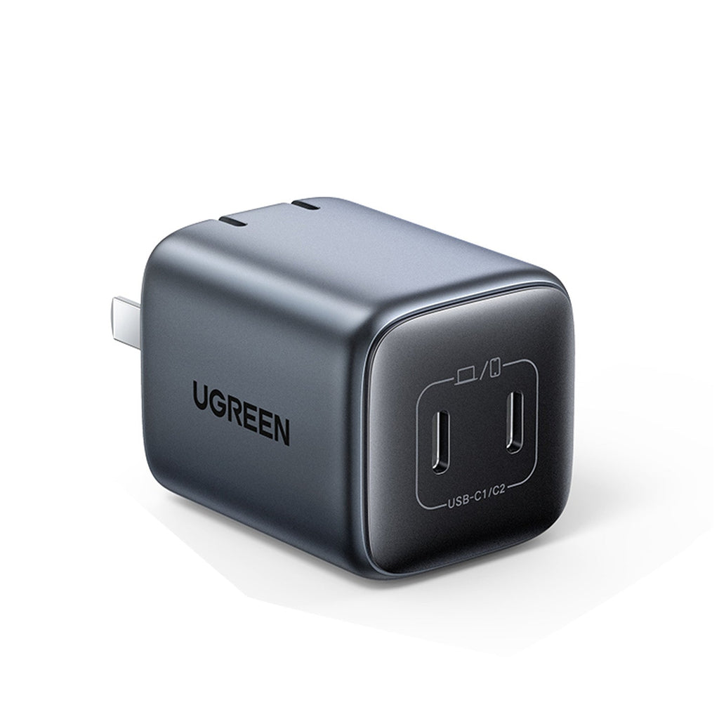 UGREEN Nexode CD294 Mini Dual Type C Wall Charger 45W Gray 90572 - Al Hamd Tech