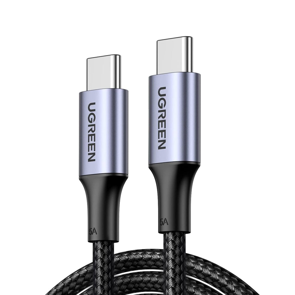 UGREEN Type C to C Braided Cable 2M Black 70429 available in Pakistan.