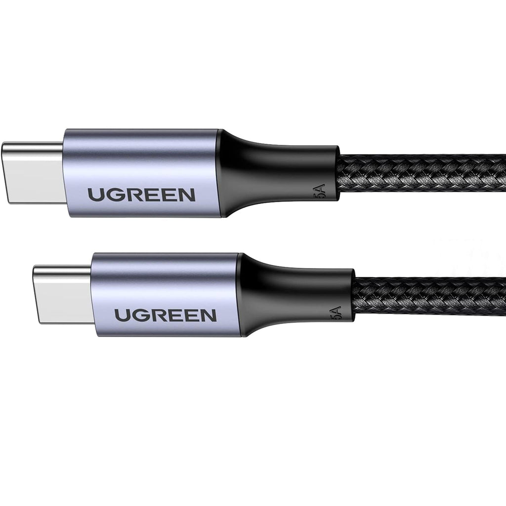 UGREEN Type C to C Braided Cable 2M Black 70429 - Al Hamd Tech