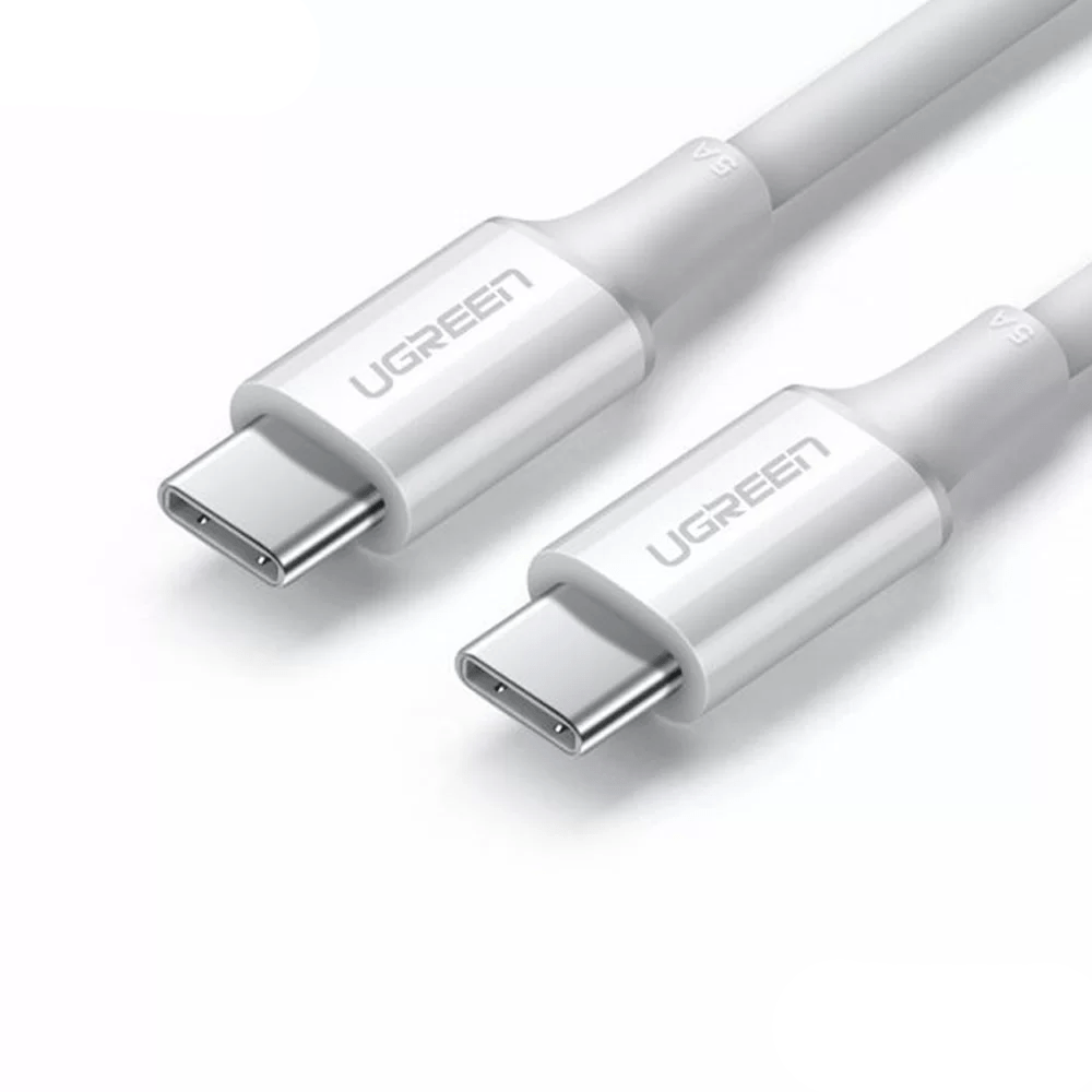 UGREEN Type C to C Cable 5A 1M White 60551 available in Pakistan.