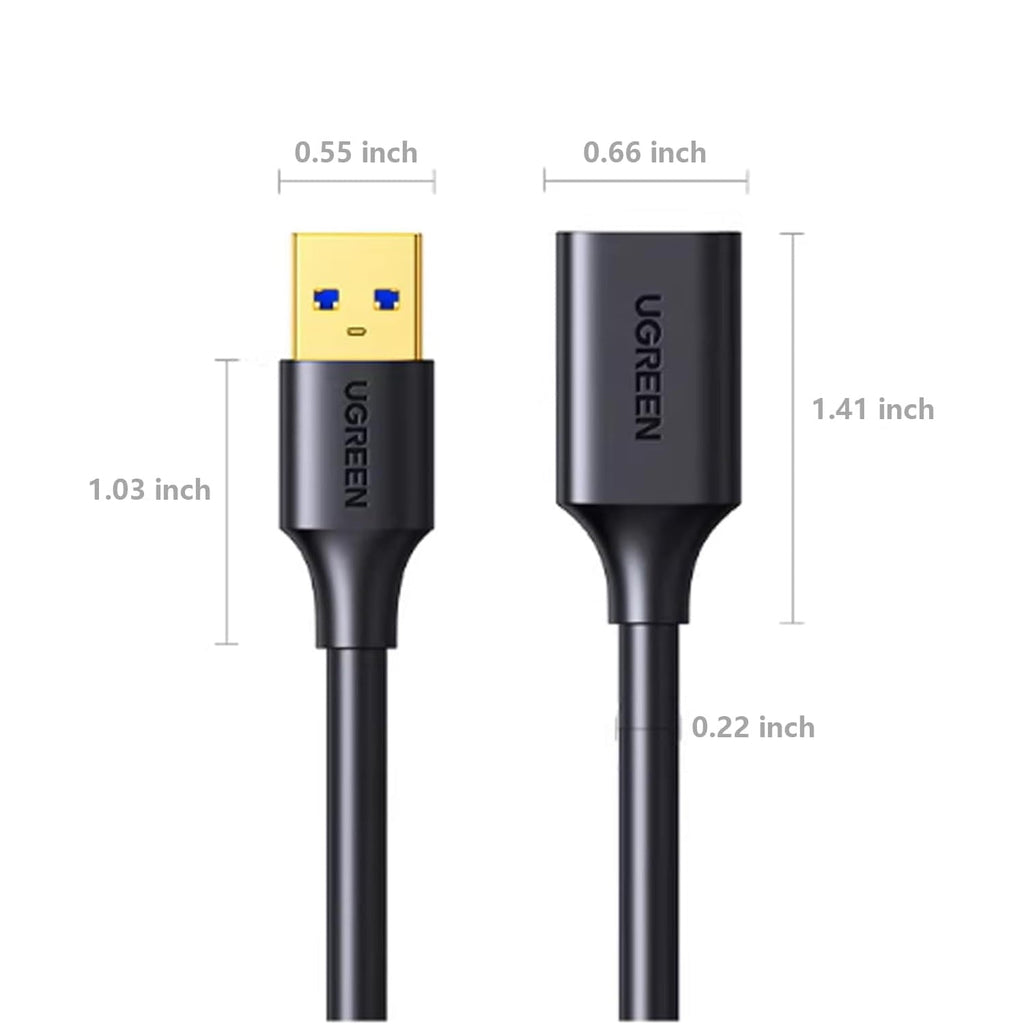 UGREEN USB 3.0 Extension Cable 2M Black 10373 - Al Hamd Tech