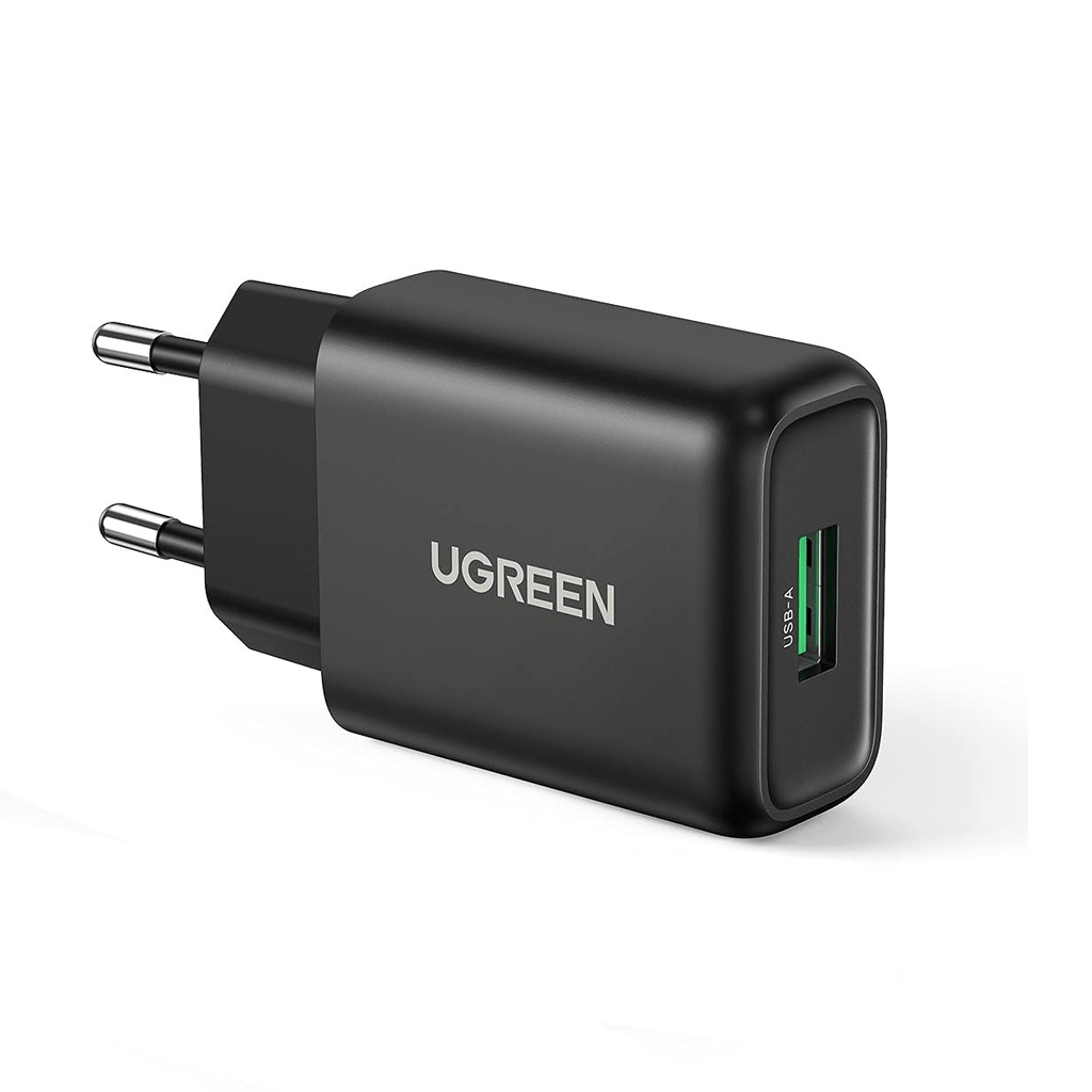 UGREEN USB Wall Charger with Type C Cable 18W Black 10186 available in Pakistan.