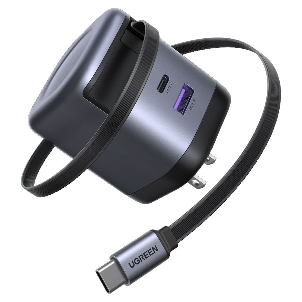 UGREEN X604 Multi Wall Charger with Retractable Cable 45W – Al Hamd Tech