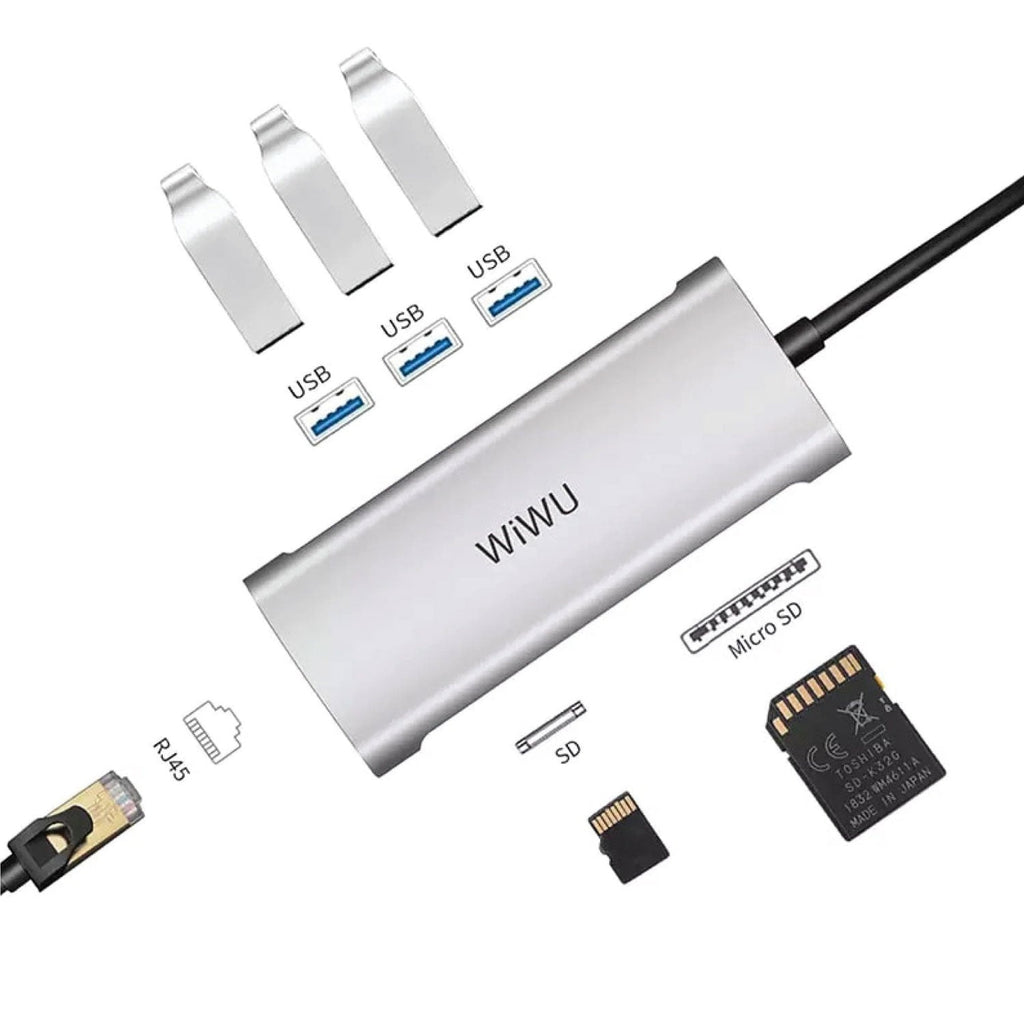 WiWU Alpha 6 in 1 Type C Hub A631STR buy at a reasonable Price in Pakistan.