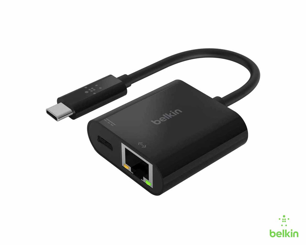 Belkin  Type C or USB-C to Ethernet Adapter + Charge  INC001btBK  Best Price Pakistan